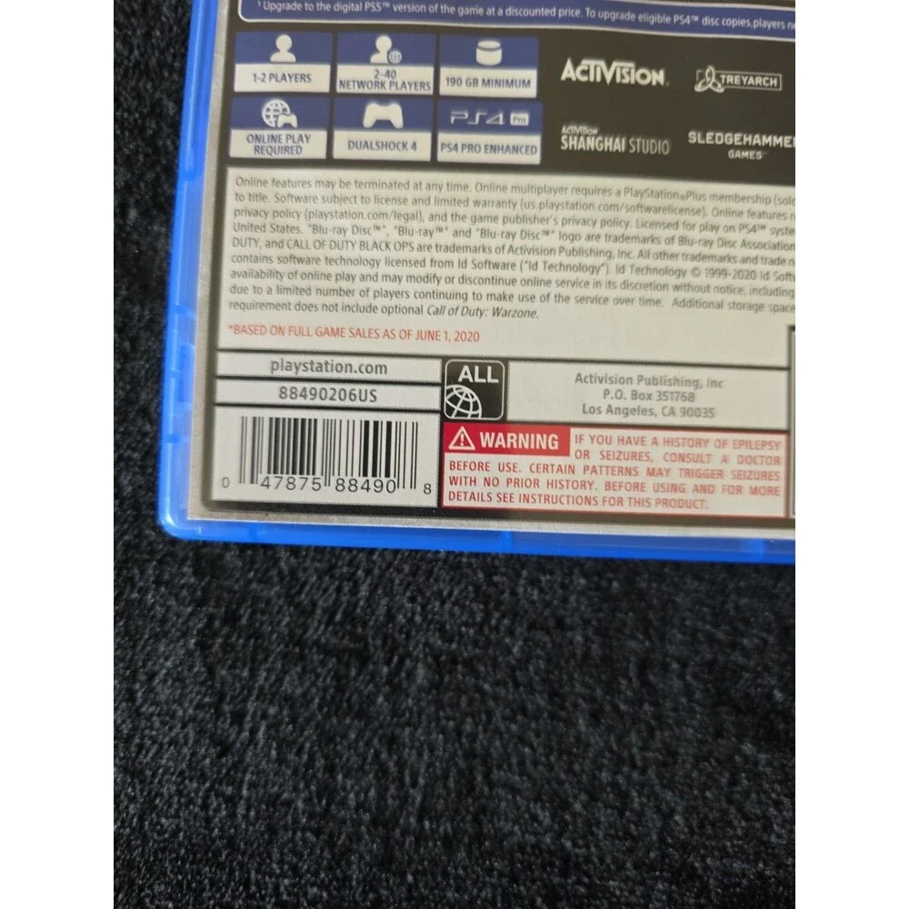 Call of Duty: Black Ops Cold War (Sony PlayStation 4 PS4, 2020) Shooter